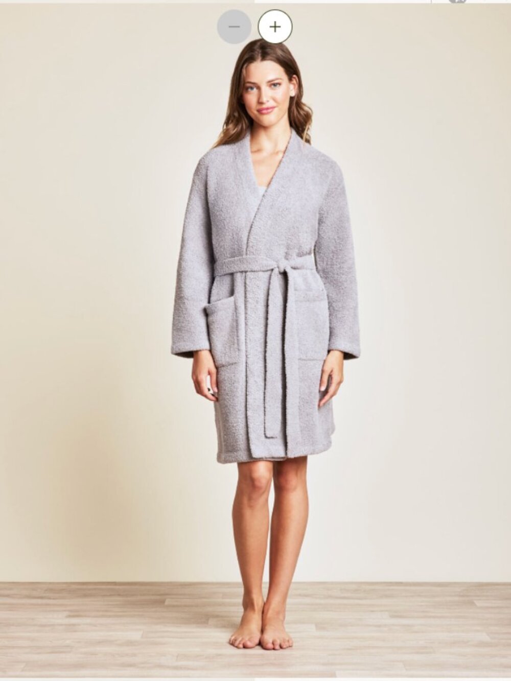 Barefoot Dreams Cozy Chic CozyChic Solid Robe Dove Grey Size Small / Medium S/M